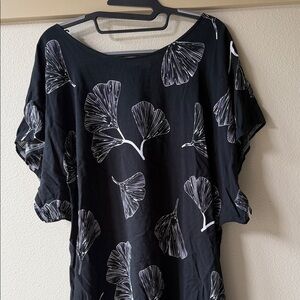 Kamea Designs Black and White Gingko Print Women's Dress